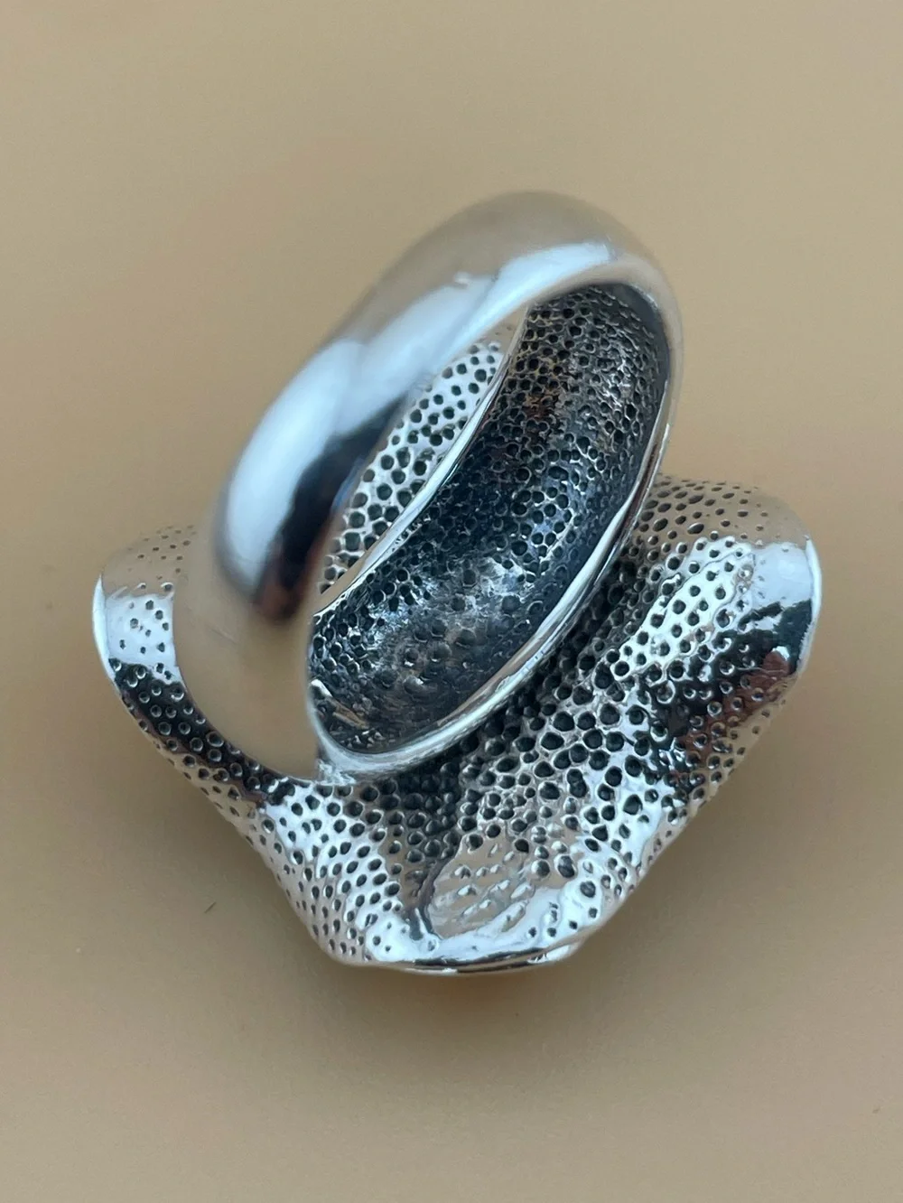 Sterling Silver Statement Flower Ring 925 Thailand Artisan Design